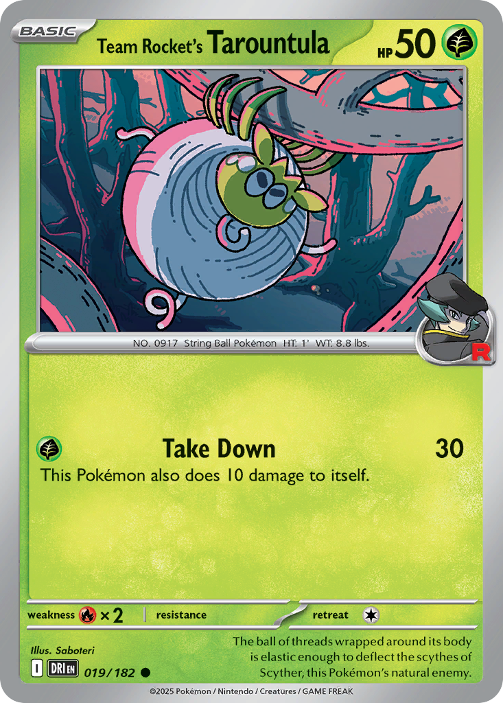 Team Rocket's Tarountula 019/182