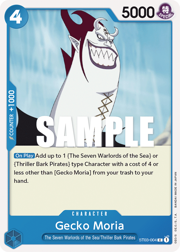 Gecko Moria (Seven Warlords of the Sea Binder Set) ST03-004