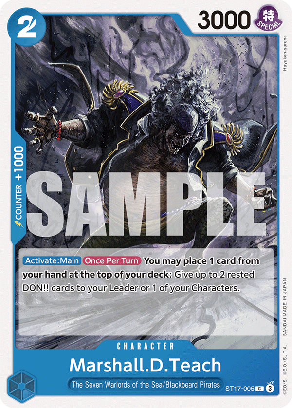 Marshall.D.Teach (Seven Warlords of the Sea Binder Set) ST17-005