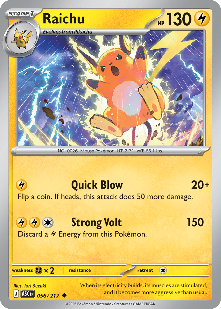 Raichu (Friend Ball) 056/217