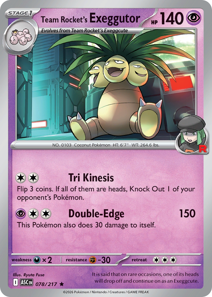 Team Rocket's  exeggutor 078/217