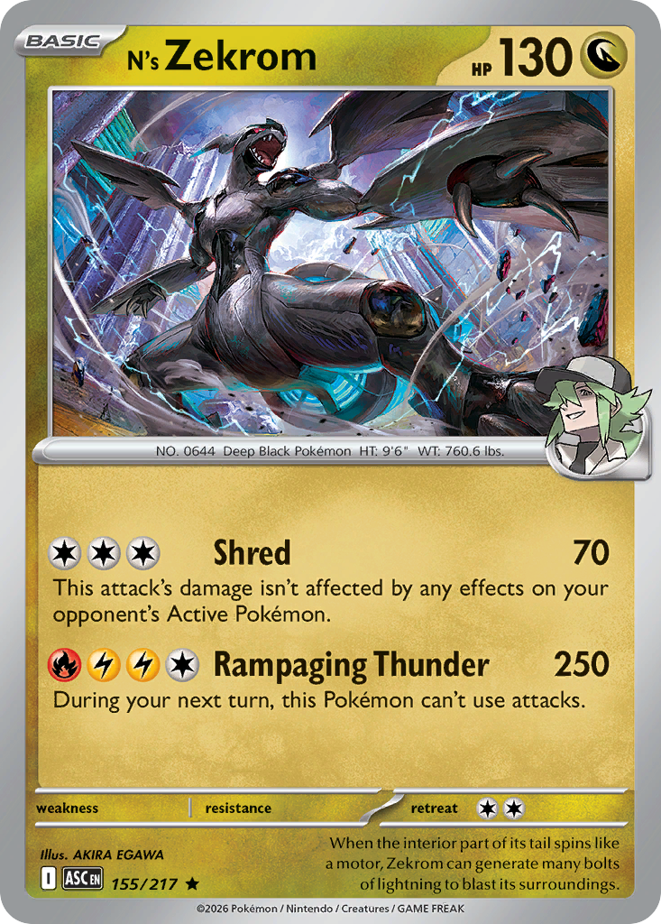 N's Zekrom (Energy Symbol Pattern) 155/217